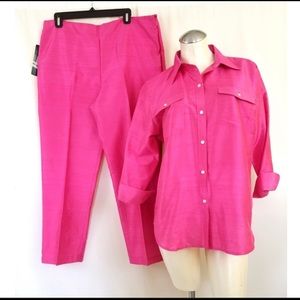 Ralph Lauren size L Silk top with pants